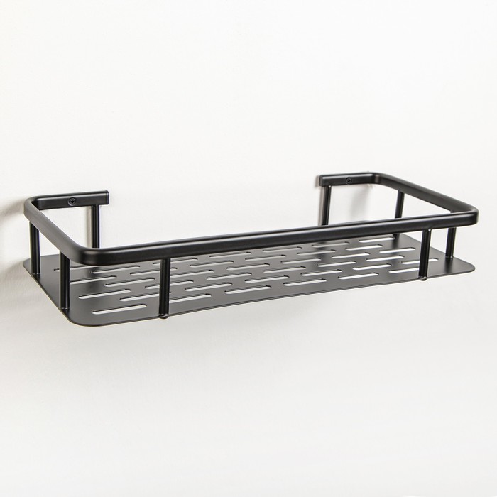 Полка 31,5х14х5,5 см, алюминий, цвет черный