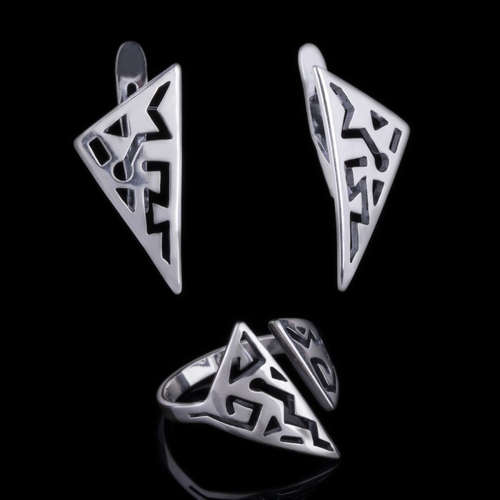 Гарнитур "Акапулько", цвет чернёное серебро