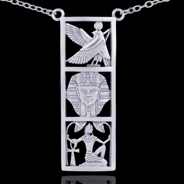 Кулон "Карнак", цвет чернёное серебро