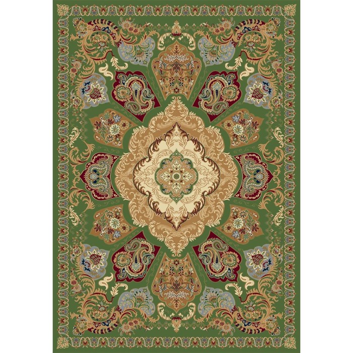 Ковер Heat-set BUHARA d428, 0,8 × 1,4 м, прямоугольный, GREEN