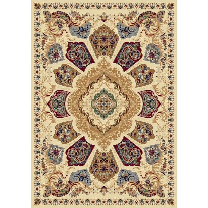 Ковер Heat-set BUHARA d428, 2 × 4 м, прямоугольный, CREAM