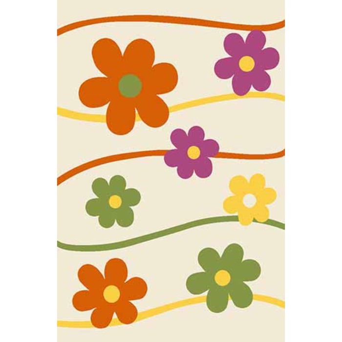 Ковер Fraise CRYSTAL 1021, 2 × 4 м, прямоугольный, CREAM