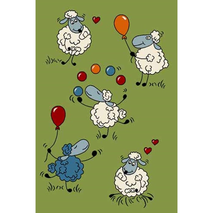 Ковер Fraise CRYSTAL 2823, 1,33 × 2 м, прямоугольный, GREEN