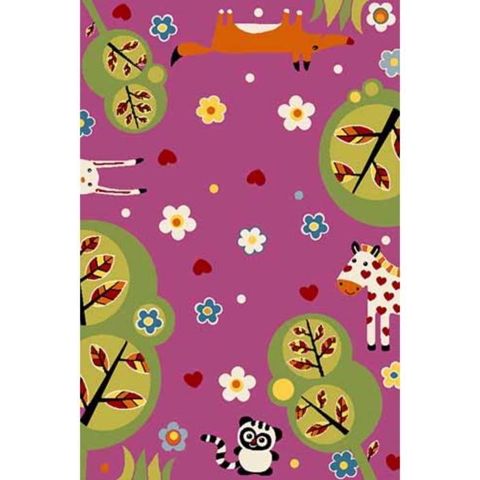 Ковер Fraise CRYSTAL C022, 0,8 × 1,5 м, прямоугольный, PINK