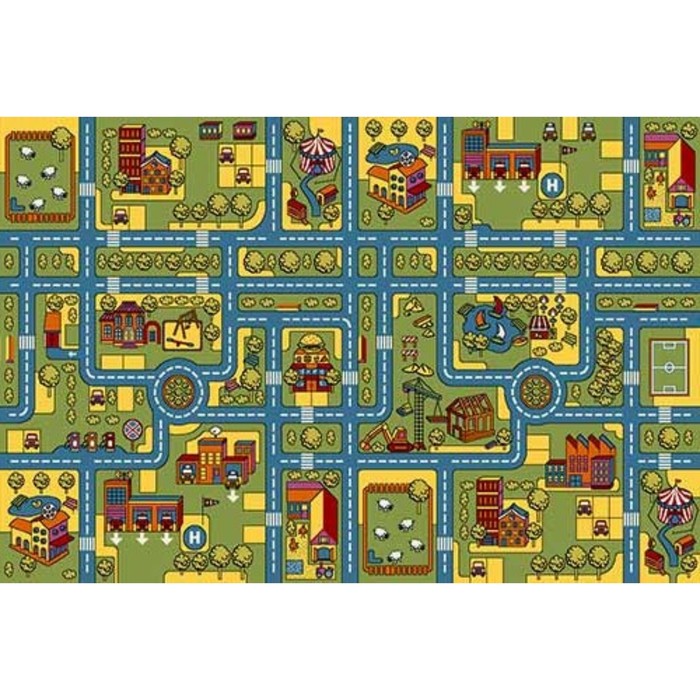 Ковер Fraise CRYSTAL C024, 1,6 × 2,3 м, прямоугольный, GREEN