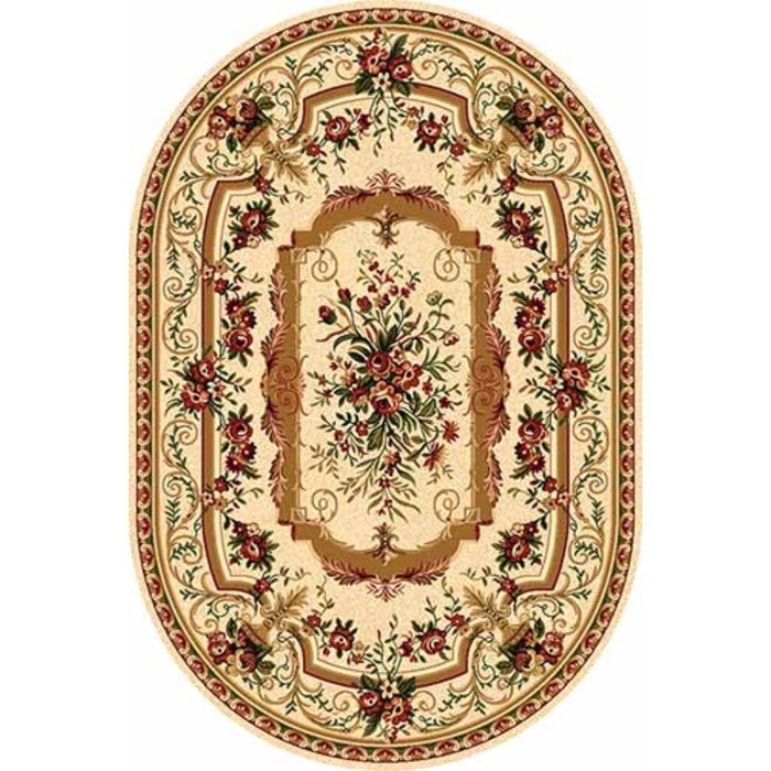 Ковер Heat-set DA VINCI 5245, 2 × 3,5 м, овал, CREAM