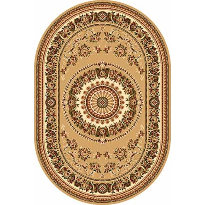 Ковер Heat-set DA VINCI 5246, 1 × 2 м, овал, BEIGE