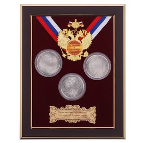 Панно сувенир "За любовь к отечеству" с монетами от Сима-ленд