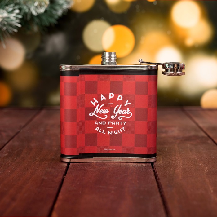 Подарочный набор "Улетного Нового года"фляжка 180 мл, носки р-р 41-44