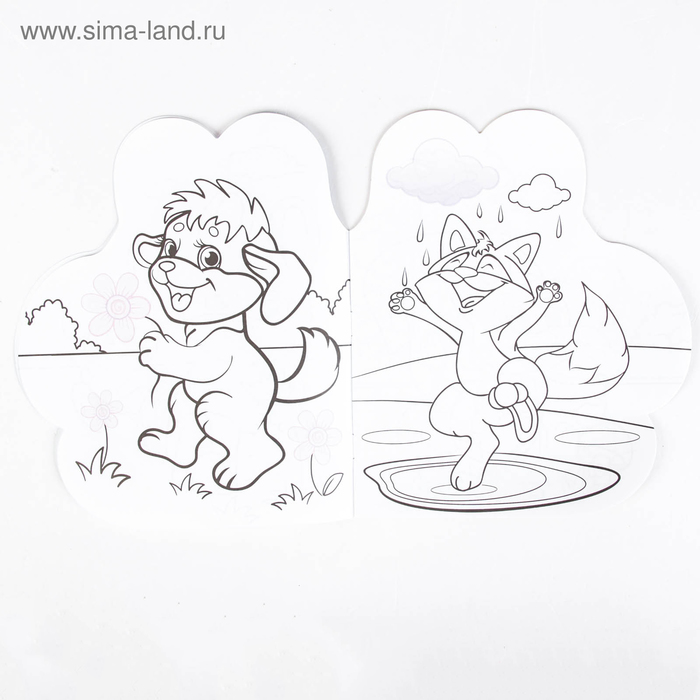 Набор раскрасок формовых с наклейками 7 шт 16 стр.