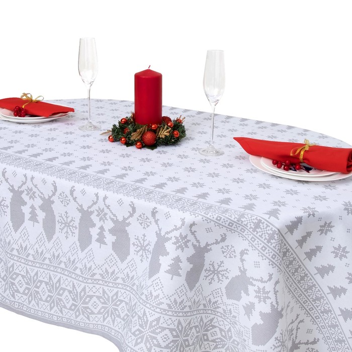 Скатерть "Сканди стиль" 110х144 см, 100% хлопок, 164 г/м2