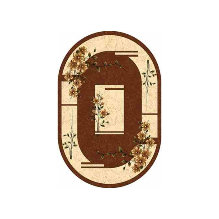 Ковер Heat-set DA VINCI d024, 2 × 4 м, овал, BROWN