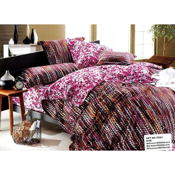 КПБ евромакси, 220х245 см, 200х220 см, 50х70 см-2 шт, сатин, TS03-138