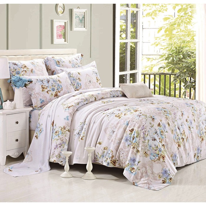 КПБ евромакси, размер 250х270 см, 200х220 см, 70х70 см-2 шт, 50х70 см-2 шт, тенсел, CT6-03