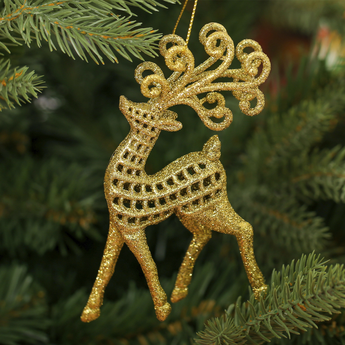 Набор снежный шар и ёлочные украшения "Дед Мороз везёт подарки"