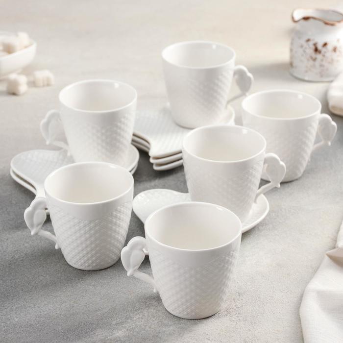 Набор чайный "Эстет" 12 предметов: 6 чашек 170 мл, 6 блюдец 16х12 см