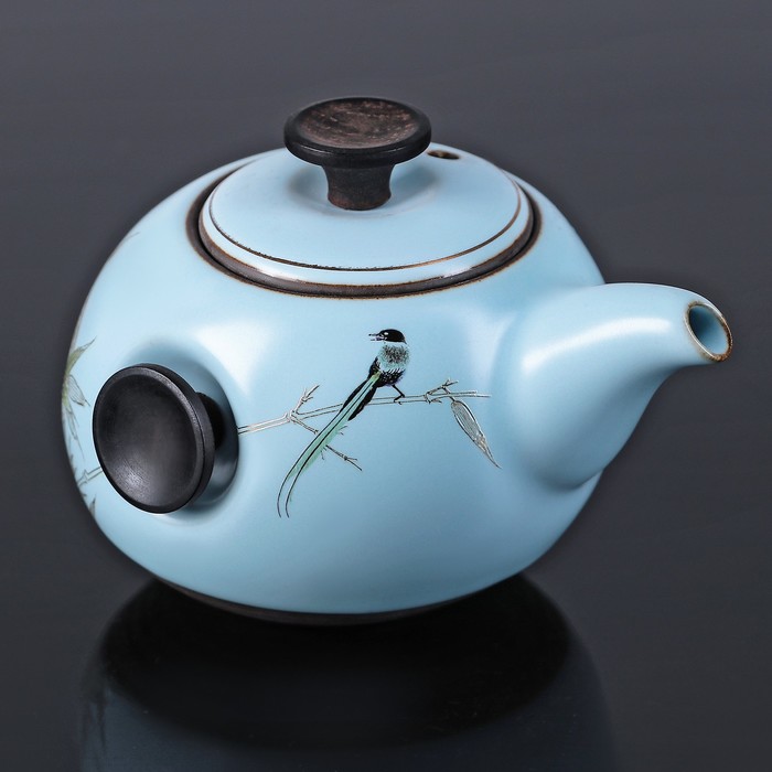 Набор чайный "Небесный", 9 предметов: чашка 70 мл, чахай 200 мл, чайник 200 мл, сито