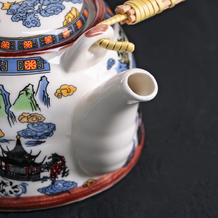 Чайник заварочный 600 мл "Девушка", с металлическим ситом