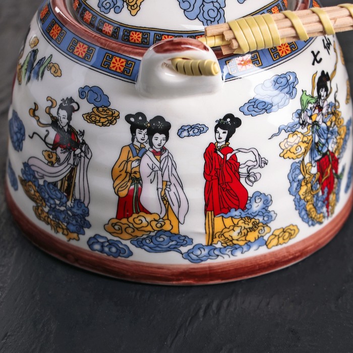 Чайник заварочный 600 мл "Девушка", с металлическим ситом