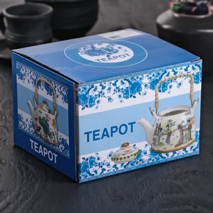 Чайник заварочный 600 мл "Девушка", с металлическим ситом