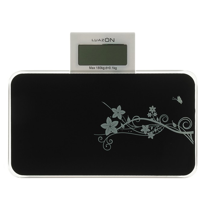 Весы напольные LuazON LVP-1802, электронные, до 180 кг, чёрные УЦЕНКА