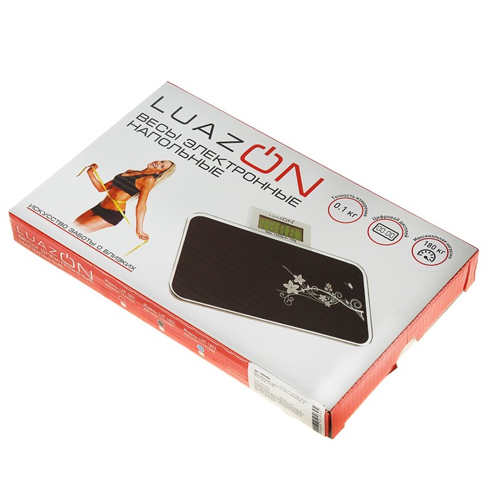 Весы напольные LuazON LVP-1802, электронные, до 180 кг, чёрные УЦЕНКА