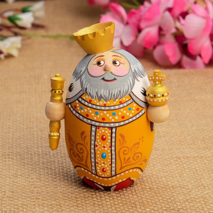 Шкатулка-матрёшка "Царь", 10,5х9х4,5 см