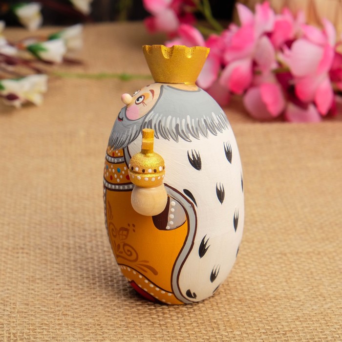 Шкатулка-матрёшка "Царь", 10,5х9х4,5 см