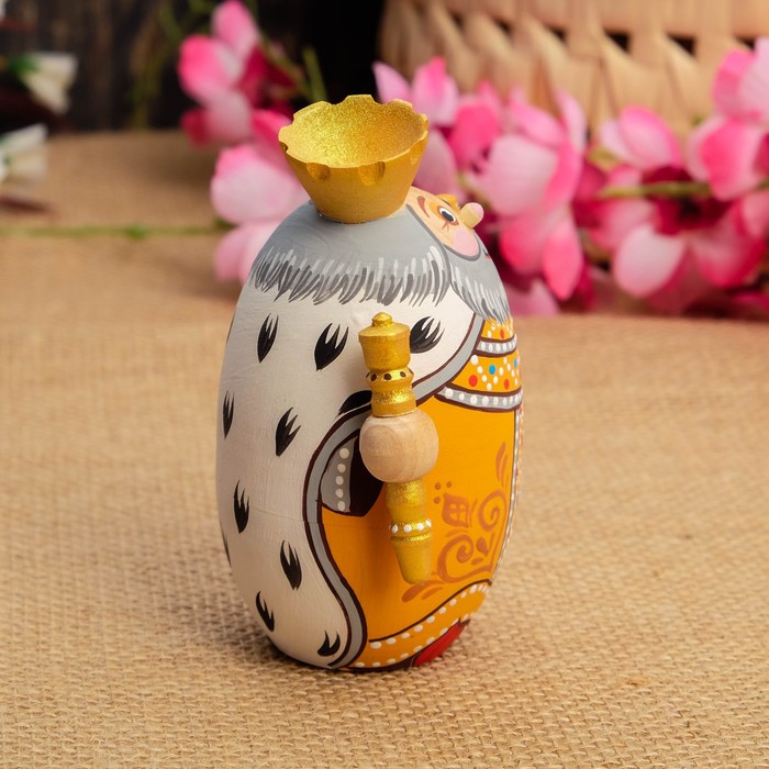 Шкатулка-матрёшка "Царь", 10,5х9х4,5 см