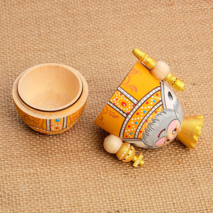 Шкатулка-матрёшка "Царь", 10,5х9х4,5 см