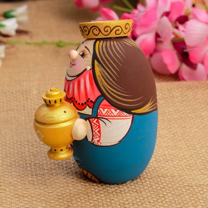 Шкатулка-матрёшка "Чаёвница", 10х7х4,5 см