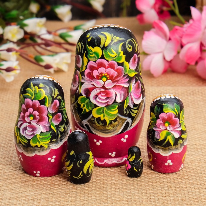 Матрёшка «Добрынка», под гжель, 5 кукольная, 11х6,5х5,5 см