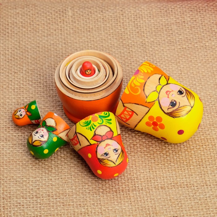 Матрёшка «Журавушка», с выжиганием, 5 кукольная, 11х6,5х5,5 см