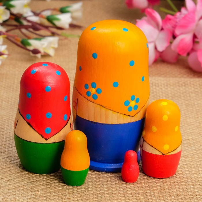 Матрёшка «Катерина», с выжиганием, 5 кукольная, 11х6,5х5,5 см