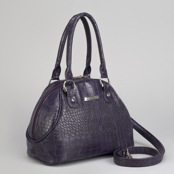 Сумка женская, отдел на молнии, наружный карман, цвет фиолетовый