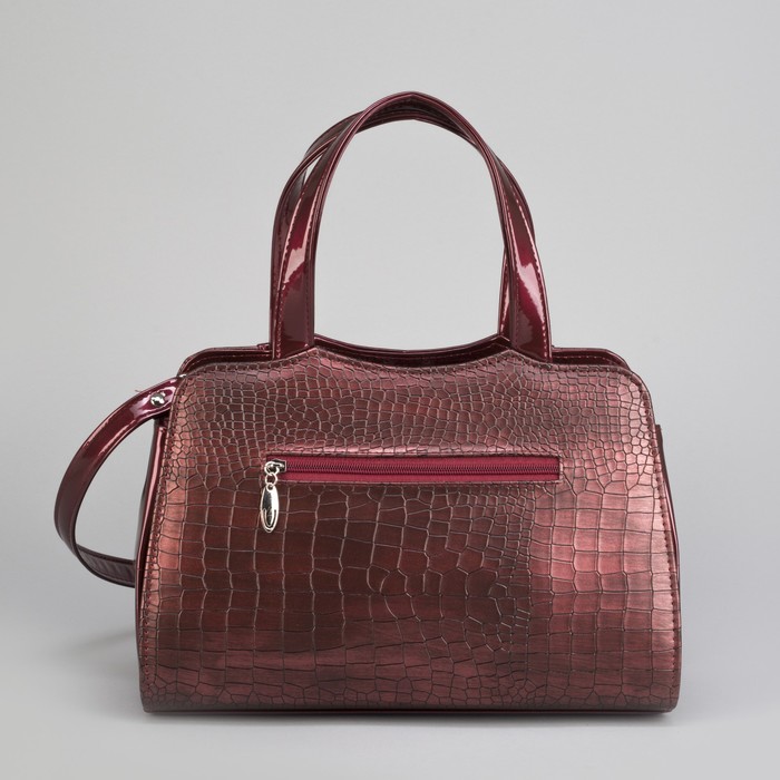 Сумка женская, отдел на молнии, наружный карман, цвет бордовый