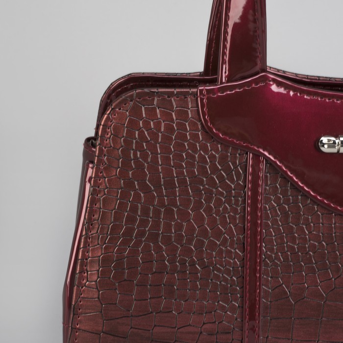 Сумка женская, отдел на молнии, наружный карман, цвет бордовый