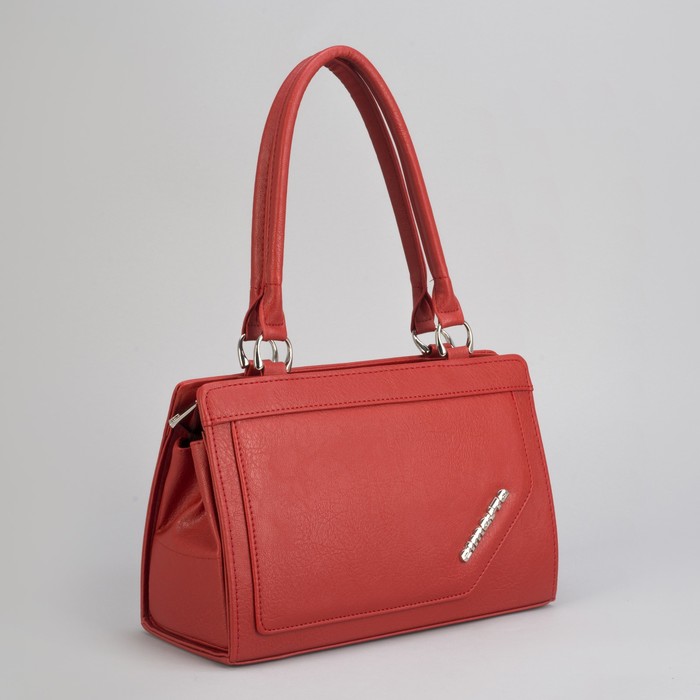 Сумка женская, отдел на молнии, наружный карман, цвет красный