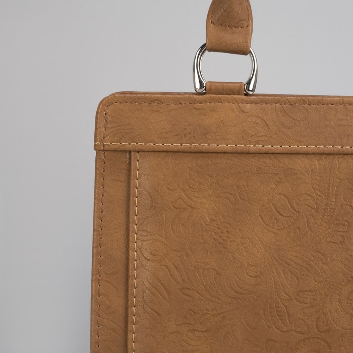 Сумка женская, отдел на молнии, наружный карман, цвет светло-коричневый