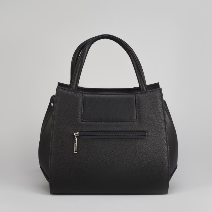 Сумка женская, замша, отдел с перегородкой на молнии, наружный карман, длинный ремень, цвет чёрный