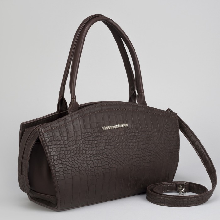 Сумка женская, отдел на молнии, наружный карман, цвет коричневый