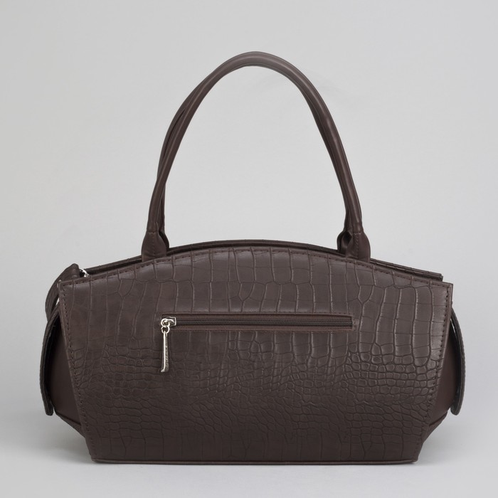 Сумка женская, отдел на молнии, наружный карман, цвет коричневый