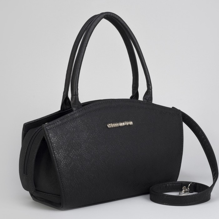 Сумка женская, отдел на молнии, наружный карман, цвет чёрный