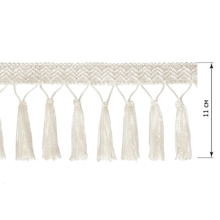 Бахрома в рулоне (25 м), цвет белый