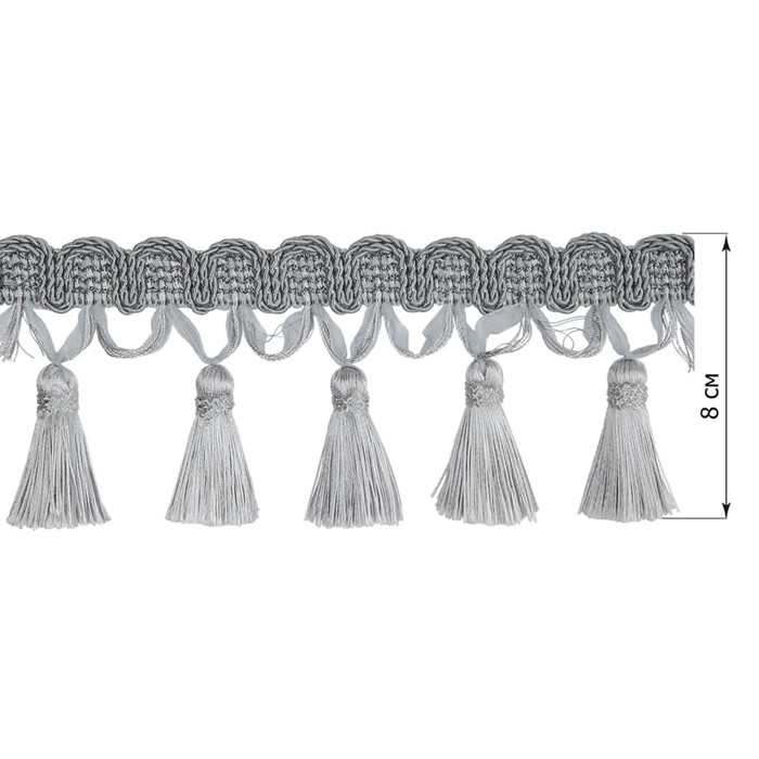Бахрома в рулоне (20м), цвет серый