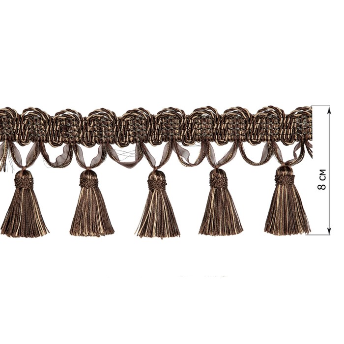 Бахрома в рулоне (20м), цвет коричневый