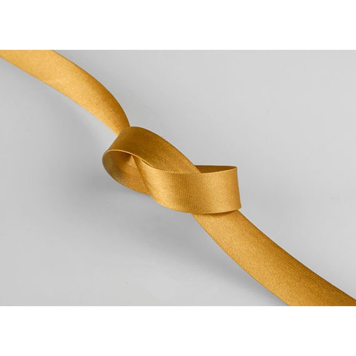 Бейка однотон в рулоне (131 м), ширина 15 мм, цвет золотой