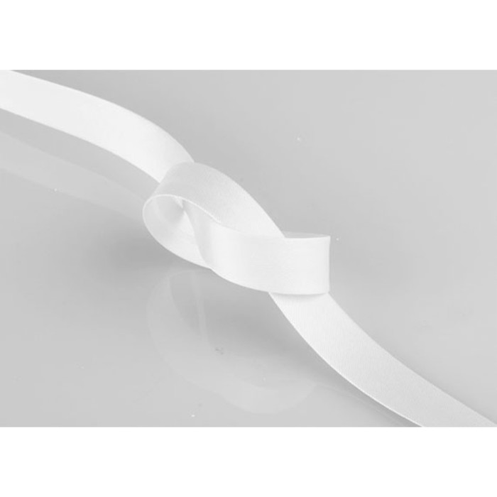 Бейка однотон в рулоне (131 м), ширина 15 мм, цвет белый