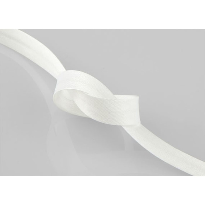 Бейка однотон в рулоне (131 м), ширина 15 мм, цвет молочный