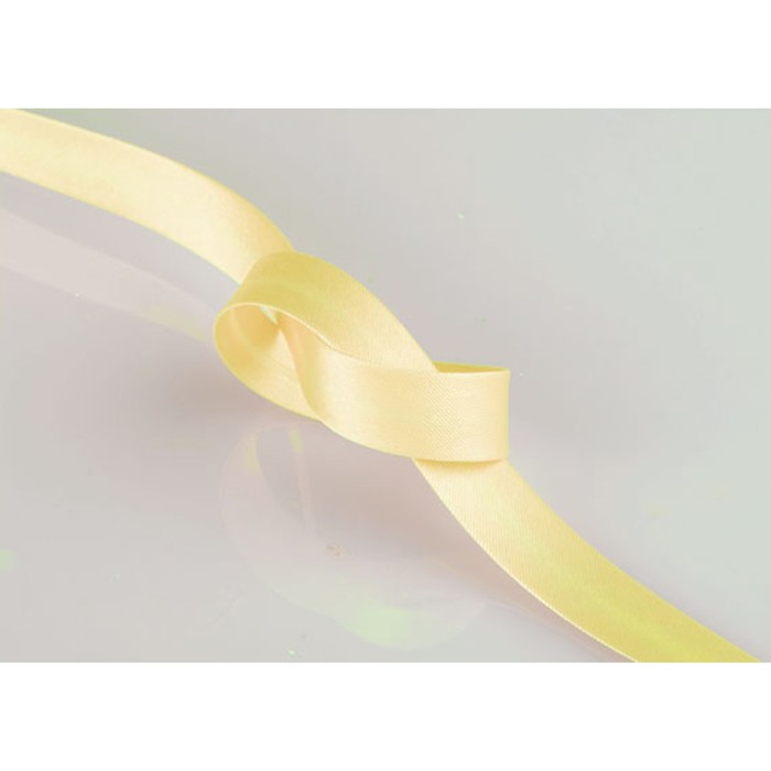 Бейка однотон в рулоне (131 м), ширина 15 мм, цвет светло-жёлтый